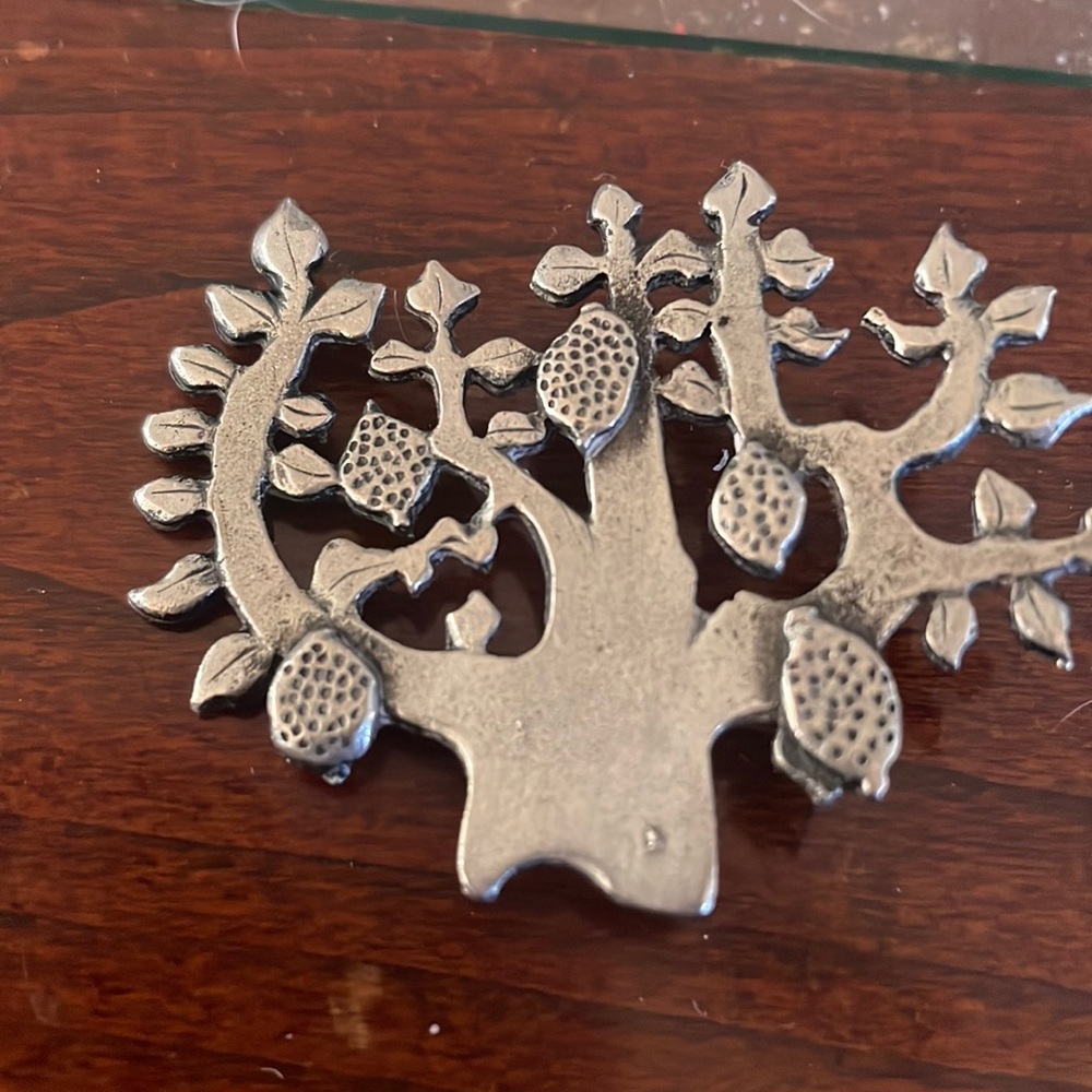 Metzke pewter brooch  lemon tree